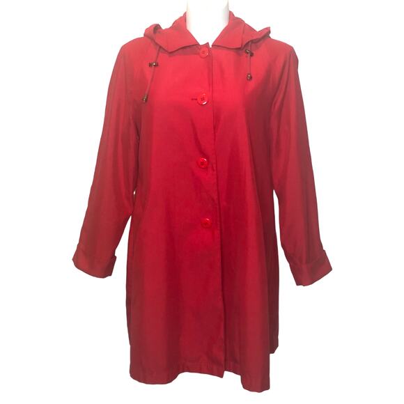 Vintage Norm Thompson Red Button Down Jacket - Size Medium - Picture 3 of 10